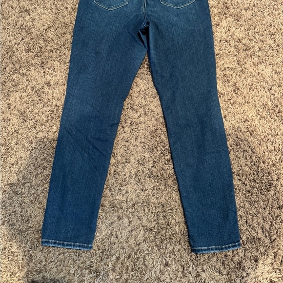 American Eagle Outfitters Dark Blue Distressed Skinny Jeans - Picture 6 of 8